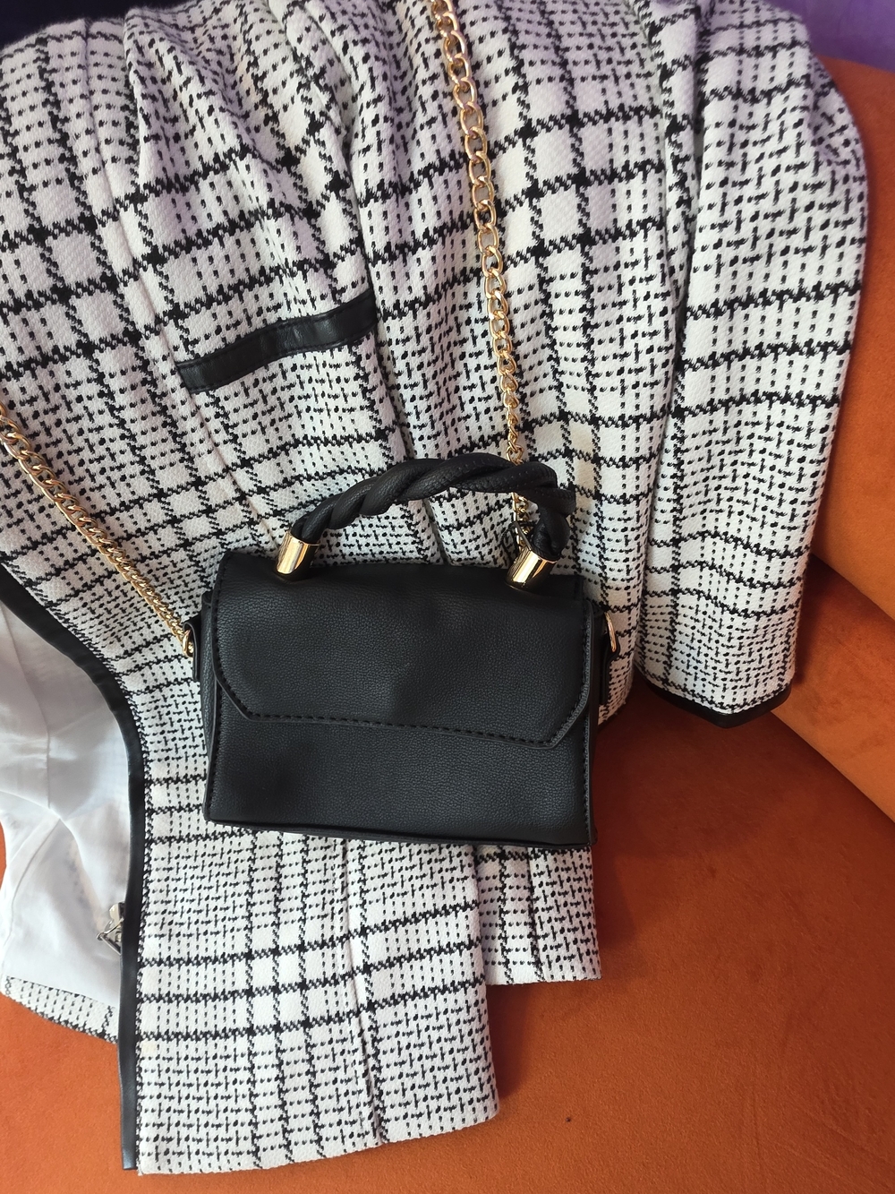 NWT Black Faux Leather Crossbody